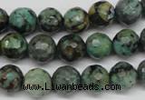 CTU552 15.5 inches 8mm faceted round African turquoise beads