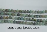 CTU565 15.5 inches 10mm round matte african turquoise beads