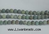 CTU566 15.5 inches 12mm round matte african turquoise beads