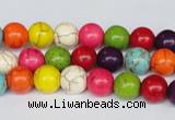 CTU702 15.5 inches 10.5mm round dyed turquoise beads wholesale