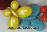 CTU739 15.5 inches 25*35mm butterfly dyed turquoise beads wholesale