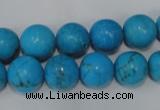 CTU825 15.5 inches 12mm round dyed turquoise beads wholesale