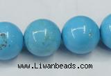 CTU881 15.5 inches 18mm round dyed turquoise beads wholesale