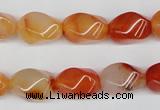 CTW160 15.5 inches 10*15mm twisted rice agate gemstone beads