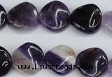 CTW23 15.5 inches 16mm twisted coin amethyst beads wholesale