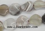 CTW25 15.5 inches 16mm twisted coin botswana agate beads wholesale