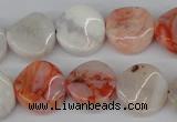 CTW33 15.5 inches 16mm twisted coin agate gemstone beads wholesale