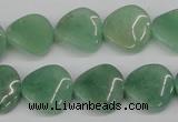 CTW34 15.5 inches 16mm twisted coin green aventurine beads wholesale