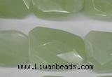 CTW417 15.5 inches 20*30mm faceted & twisted New jade gemstone beads