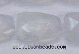 CTW500 15.5 inches 20*30mm faceted & twisted synthetic quartz beads