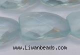 CTW503 15.5 inches 20*30mm faceted & twisted synthetic quartz beads