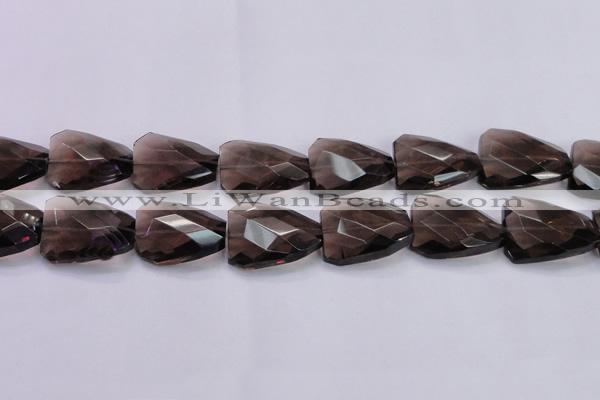 CTW505 15.5 inches 22*30mm faceted & twisted synthetic quartz beads