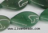 CTW90 15.5 inches 18*30mm twisted oval green aventurine beads