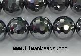 CTZ622 15.5 inches 8mm faceted round terahertz beads wholesale