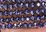 CTZ651 15.5 inches 2mm faceted round tiny terahertz beads