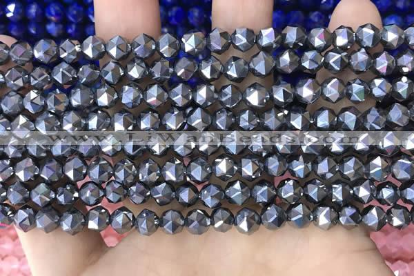 CTZ655 15.5 inches 6mm faceted nuggets terahertz beads wholesale