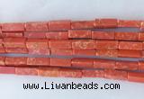 CUBS01 15 inches 4*13mm cuboid synthetic sea sediment jasper beads