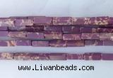 CUBS03 15 inches 4*13mm cuboid synthetic sea sediment jasper beads