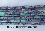 CUBS09 15 inches 4*13mm cuboid synthetic sea sediment jasper beads