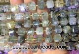 CUBS27 15 inches 8*8mm faceted cube prehnite gemstone beads