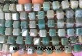 CUBS28 15 inches 8*8mm faceted cube amazonite gemstone beads