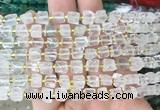 CUBS35 15 inches 6 - 7mm cube white crystal gemstone beads wholesale