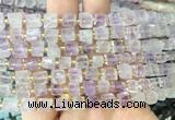 CUBS44 15 inches 6 - 7mm cube amethyst gemstone beads wholesale