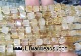 CUBS47 15 inches 6 - 7mm cube citrine gemstone beads wholesale