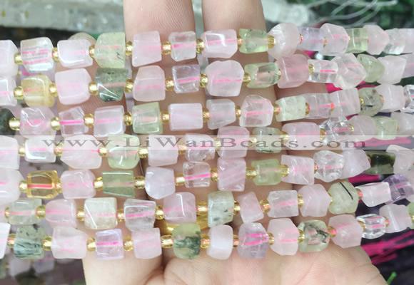 CUBS59 15 inches 6 - 7mm cube colorful gemstone beads wholesale