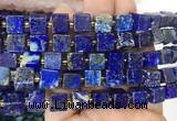 CUBS64 15 inches 8 - 9mm cube lapis lazuli gemstone beads wholesale