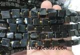 CUBS65 15 inches 6 - 7mm cube black tourmaline gemstone beads wholesale