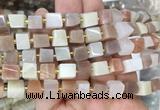 CUBS75 15 inches 7 - 8mm cube colorful moonstone gemstone beads wholesale