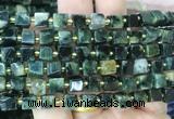 CUBS97 15 inches 7 - 8mm cube emerald gemstone beads wholesale