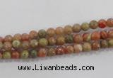 CUG100 15.5 inches 4mm round Chinese unakite beads wholesale