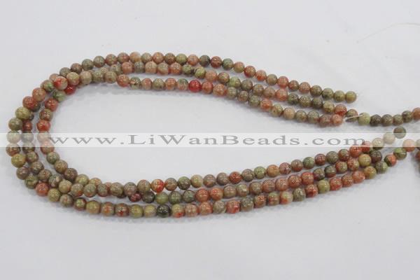 CUG101 15.5 inches 6mm round Chinese unakite beads wholesale