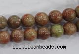 CUG103 15.5 inches 10mm round Chinese unakite beads wholesale