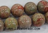 CUG106 15.5 inches 16mm round Chinese unakite beads wholesale