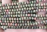 CUG190 15.5 inches 4mm round matte unakite beads wholesale