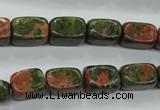 CUG67 15.5 inches 8*12mm nuggets unakite gemstone beads wholesale