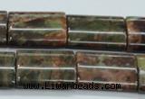 CUJ09 15.5 inches 18*25mm flat tube autumn jasper gemstone beads