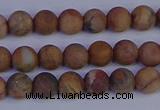 CVJ11 15.5 inches 6mm round matte venus jasper beads wholesale