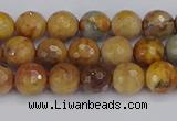 CVJ22 15.5 inches 6mm faceted round venus jasper beads wholesale