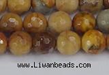 CVJ23 15.5 inches 8mm faceted round venus jasper beads wholesale