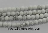 CWB200 15.5 inches 4mm round natural white howlite beads wholesale