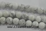 CWB201 15.5 inches 6mm round natural white howlite beads wholesale