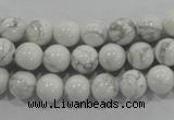 CWB202 15.5 inches 8mm round natural white howlite beads wholesale