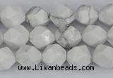 CWB239 15.5 inches 8mm faceted nuggets white howlite beads