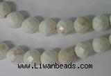 CWB301 15.5 inches 6mm faceted round howlite turquoise beads