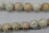 CWB314 15.5 inches 12mm round natural howlite turquoise beads