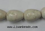 CWB334 15.5 inches 15*22mm teardrop howlite turquoise beads